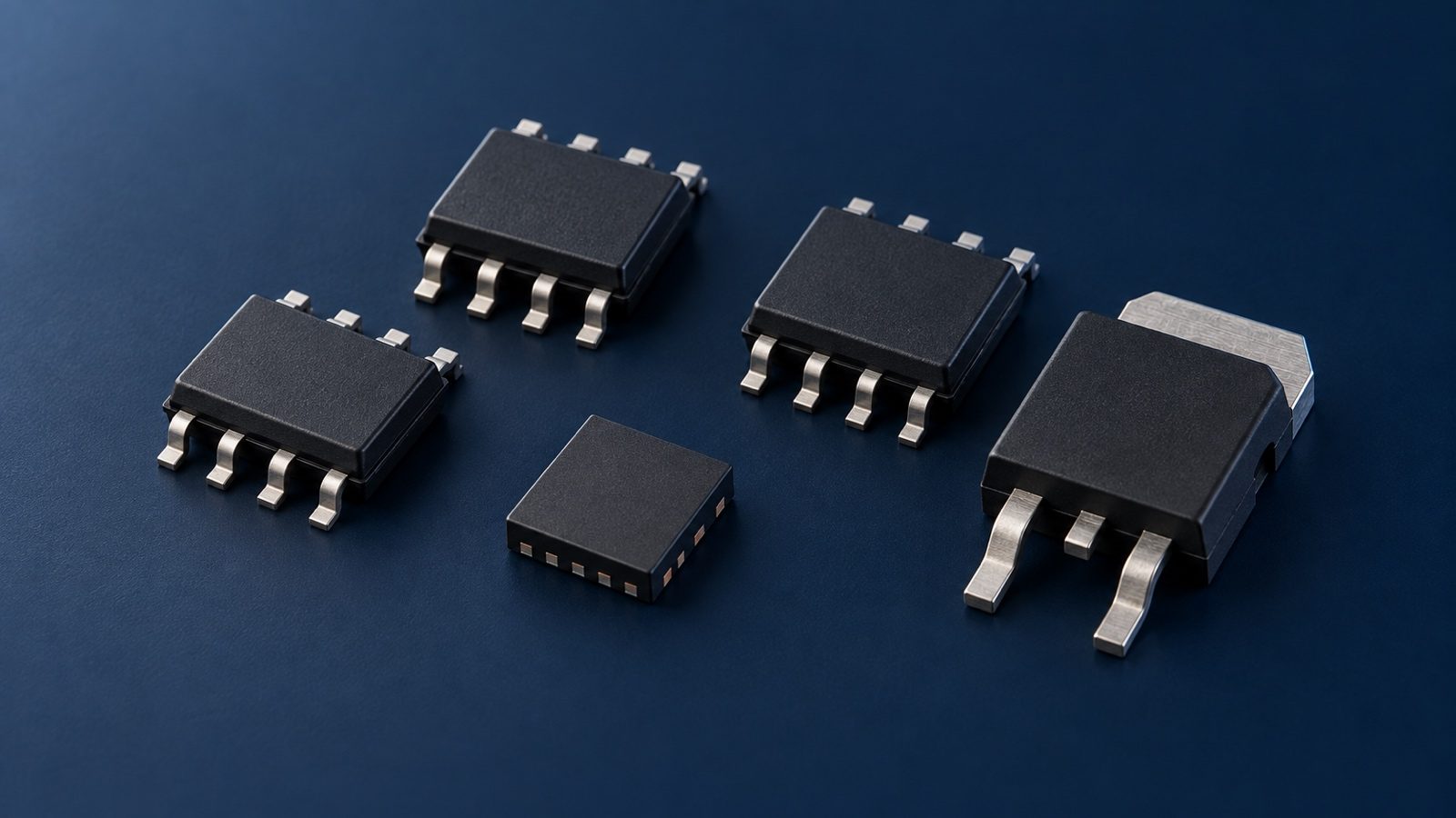 SOIC, QFN and DPAK power-management IC packages